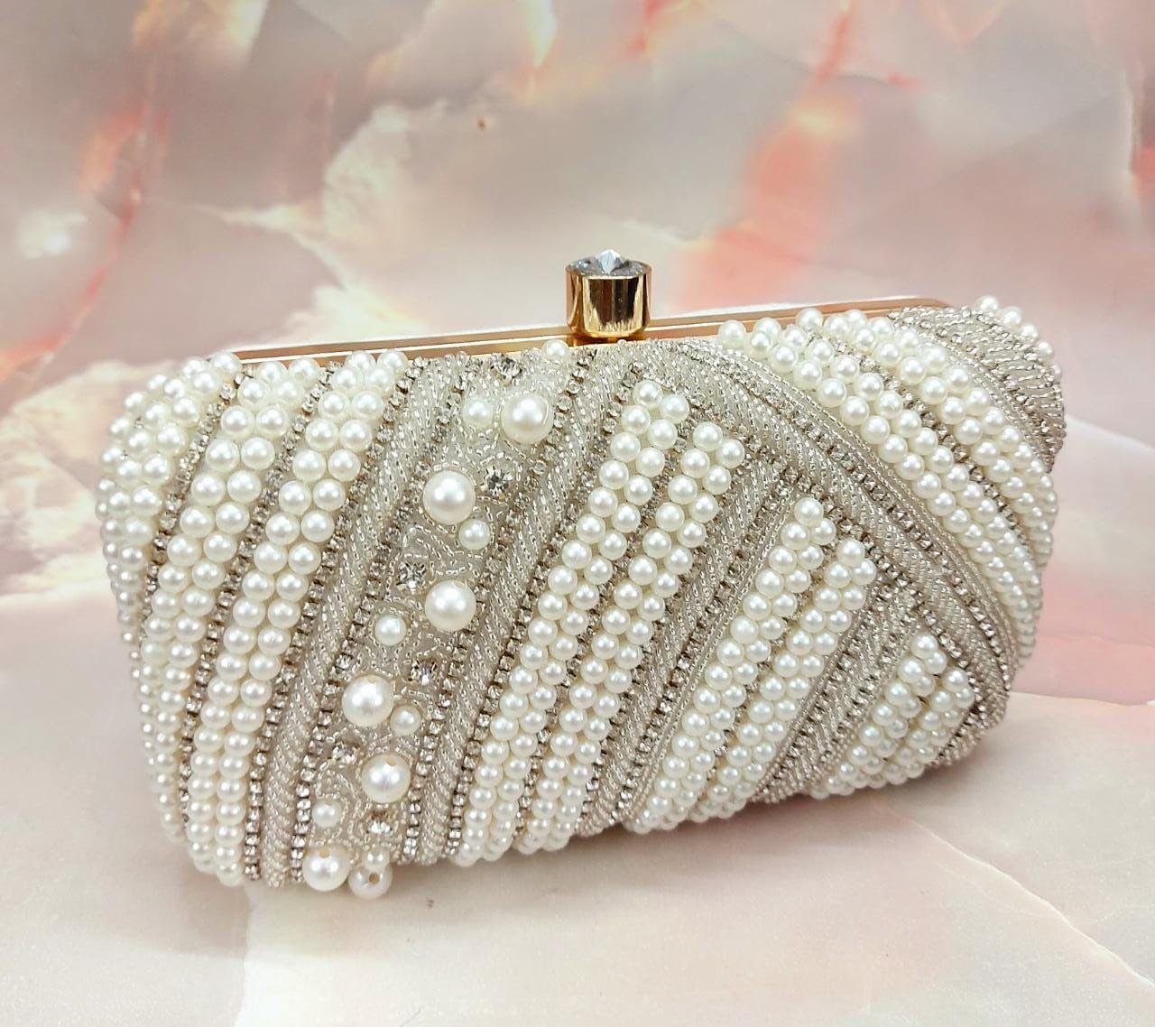 Clutches | Pearl Embellished Clutch